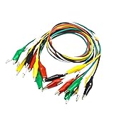 10 Pieces and 5 Colors Test Lead Set with Alligator Clips Copper Wire for Electrical Testing...