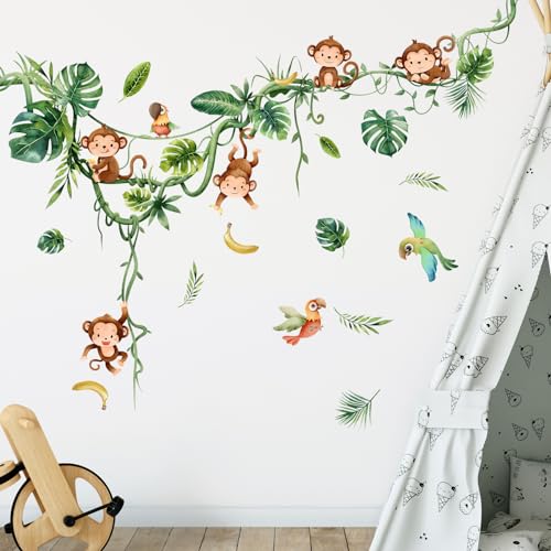 Supzone Vinilo Decorativo Mono Trepador Selva miniatura 4