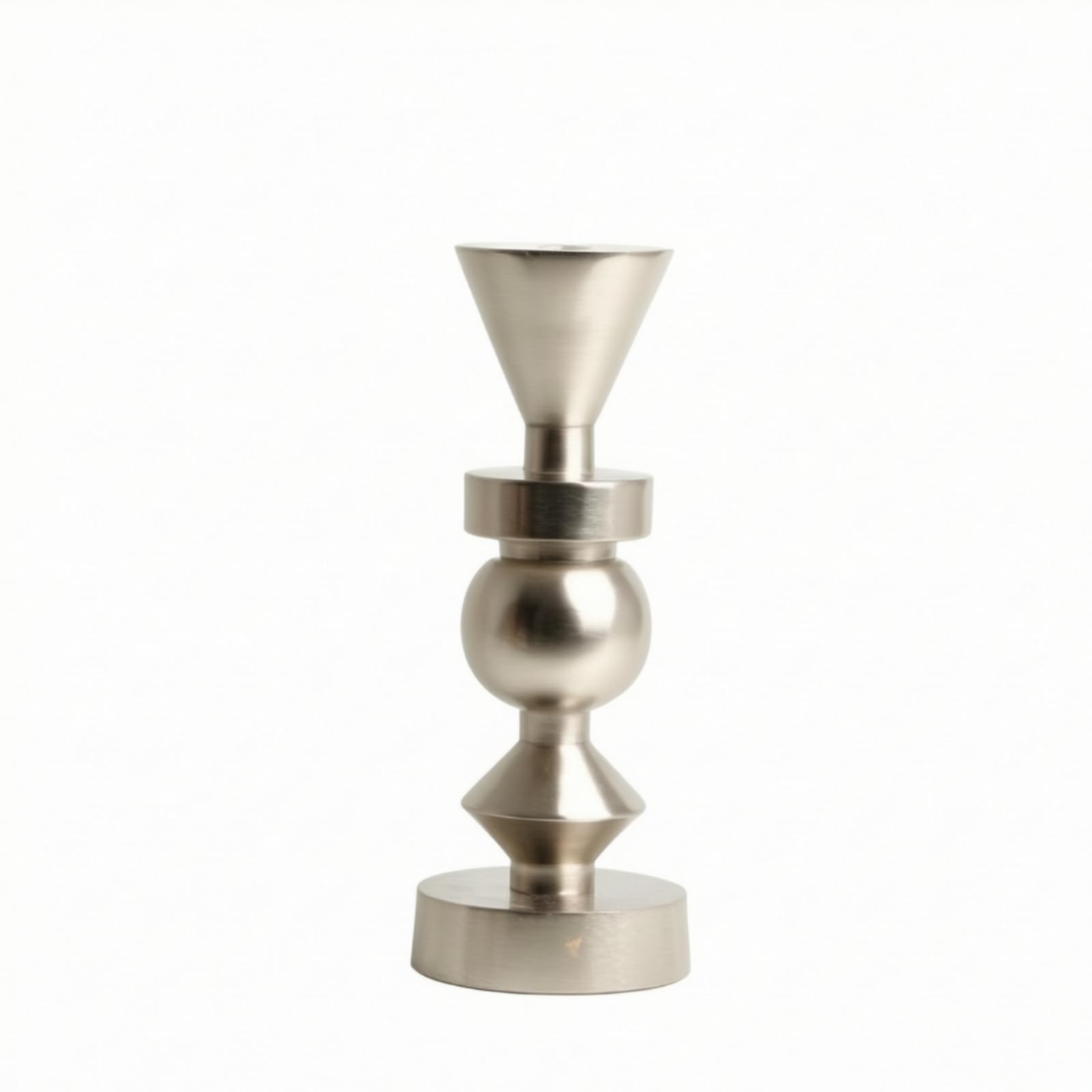 Gralara Kerzenhalter in Blumenform metallisch Aluminium-Kerzenständer modern Kerzenleuchter für Tischdekoration