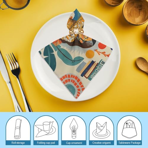 Servilletas de Tela Reutilizables Mujer en Pijama Estampadas miniatura 7