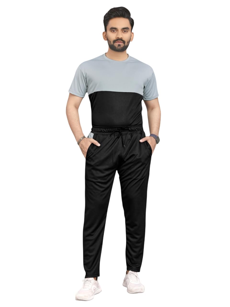 Cotton Blend Night Suit/Summer Suit for Men, Regular Fit Half Sleeves T-Shirt & Lower Set | Soft Cord-Set Track Suit for Boys | Ideal for Casual Outings, Gym, Workout, Sports-picture-11