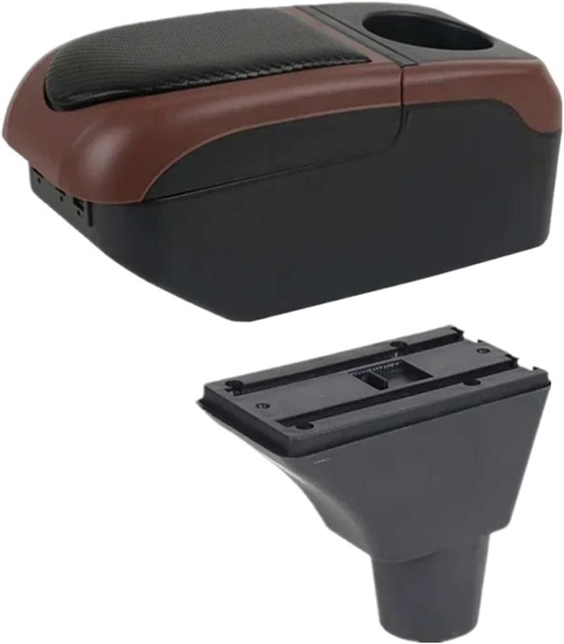 オペル メリバ 車用アームレスト収納ボックス 内装専用改造パーツ カーアクセサリー(S1 black-coffee 6USB)