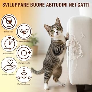 Damaile EU Repellente per Gatti, Disabituante Gatti, 150ml Naturale ed Efficace Spray Repellente per Gatti per Interni & Esterni, Protegge Divani Tappeti Mobili da Graffi, Morsi o Marcature