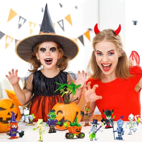 JOLCEEY Halloween Building Blocks, 12 Style Mini Building Brick for Party Favor Stacking Blocks Toys for Trick or Treat Classroom Rewards Party Games Toys Goody Bag Fillers - Image 4