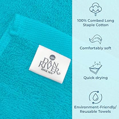 DAN RIVER Badetuch aus 100 % Baumwolle, weich, groß, Badetuch, sehr saugfähig, für den täglichen Gebrauch, ideal für Pool, Zuhause, Fitnessstudio, Spa, Hotel, Badetuch-Set 68.6 x 137.2 cm, 600 g/m² – Bild 5