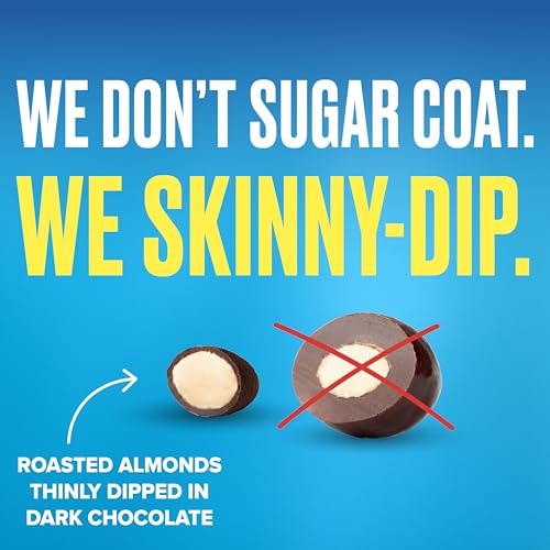 Image of SkinnyDipped Snack Attack Almond Variety Pack, 1.2oz Bags | 15 Pack | Crunchy Whole Almonds Thinly Dipped in Chocolate | Gluten Free | Plant Protein Snack Packs