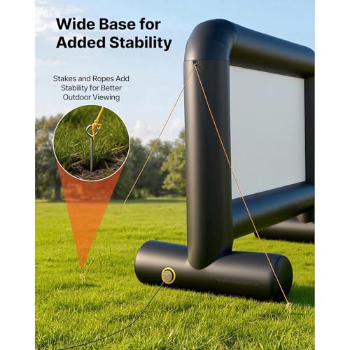 Bolsa de almacenamiento portátil para pantalla de cine inflable OxFor Ford de 14ft para proyección delantera y trasera Fácil montaje para noches de película en el jardín miniatura 5