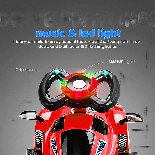 Image of myhoodwink Baby Magic Car for Kids, Ride-on Baby Car, Kids Push Car, Swing Car |Comfortable Seats Durable Ridor Ride on Toy Car for Kids, Twister Ride on, Magic Toy Car, Push Rider, Age 2+ (Red)