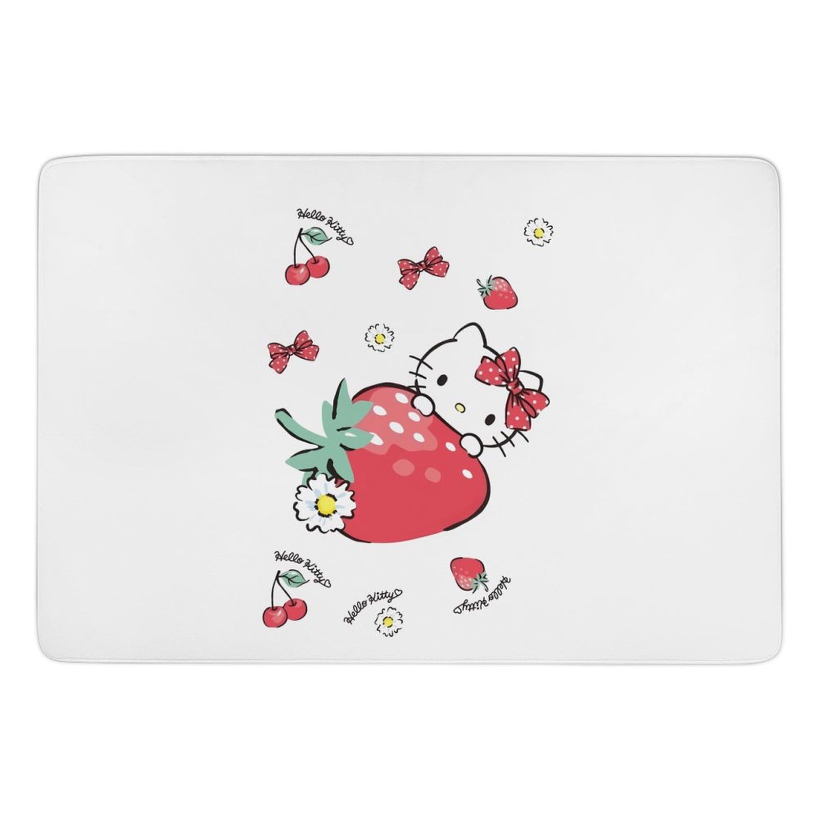 【新品未使用】ハローキティ　いちご　バスマット 新品未使用】ハローキティいちごバスマット