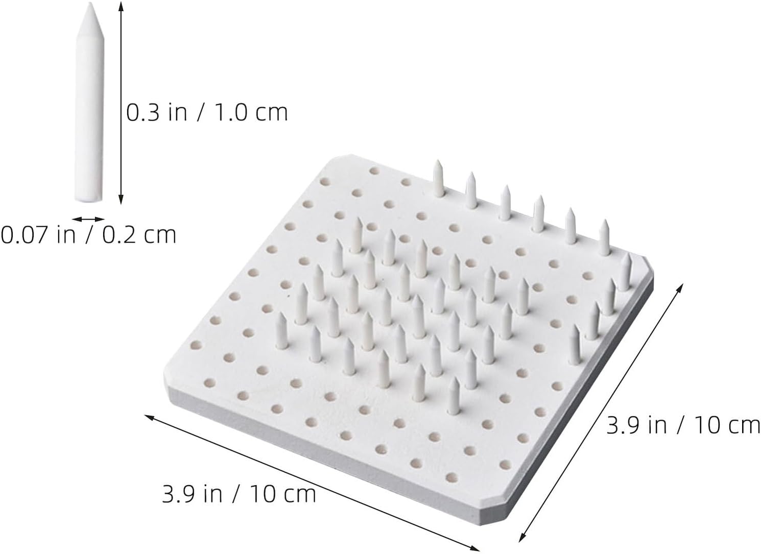 Artibetter 60pcs Kiln Support Nails and Porous Refractory Mat Set for Pottery Firing, Ceramic Kiln Tools with Clay Studs for High Temperature Firing Accessories