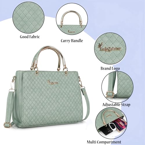 Image of Lady Quinton Quilted Handbag with Detachable Shoulder Strap