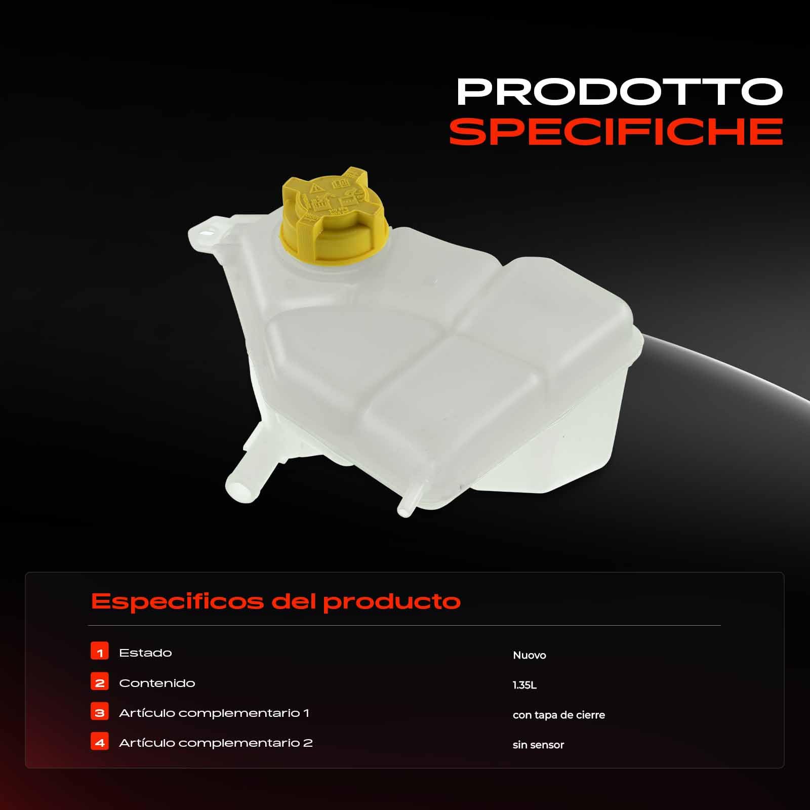 Frankberg Depósito de compensación Refrigerante Compatible con 2 DY 1.4 Fiesta V JD JH 1.4 16V Fiesta V JD JH 1.25 16V Fusion JU 1.4 2 DY 1.2 Replace# 2S6H8K218AF