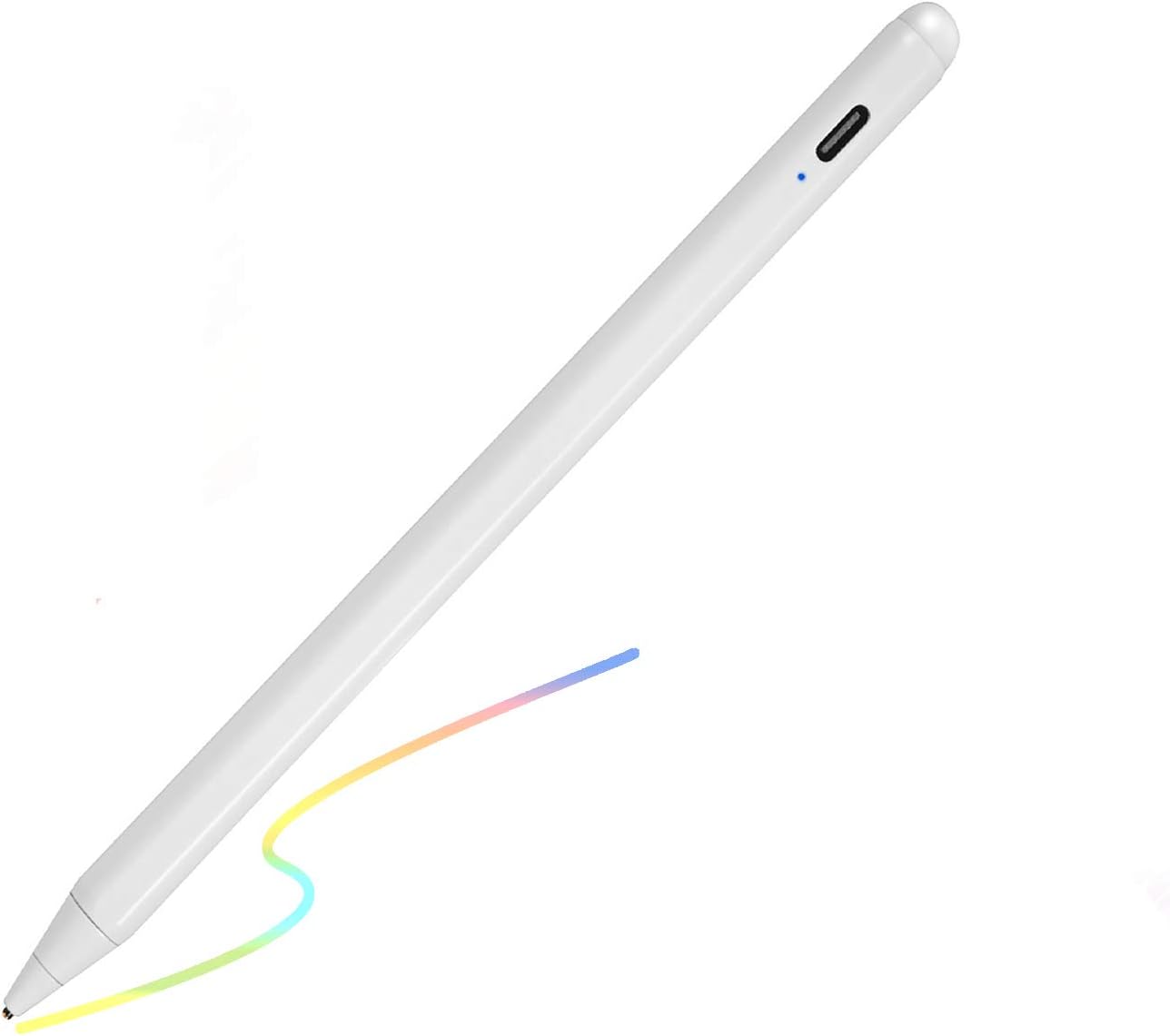 Electronic Stylus for iPad 5th Generation 9.7" 2017 Pencil,Type-C Rechargeable Active Capacitive Pencil Compatible with Apple iPad 5th Gen 9.7-inch Stylus Pens,Good on iPad Drawing Pens,White