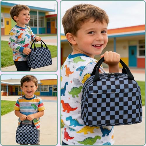 Image of CAMTOP Boys Lunch Box Kids Insulated Lunch Bag Kids Cute Lunchbox for Boys Loncheras Para Ninos