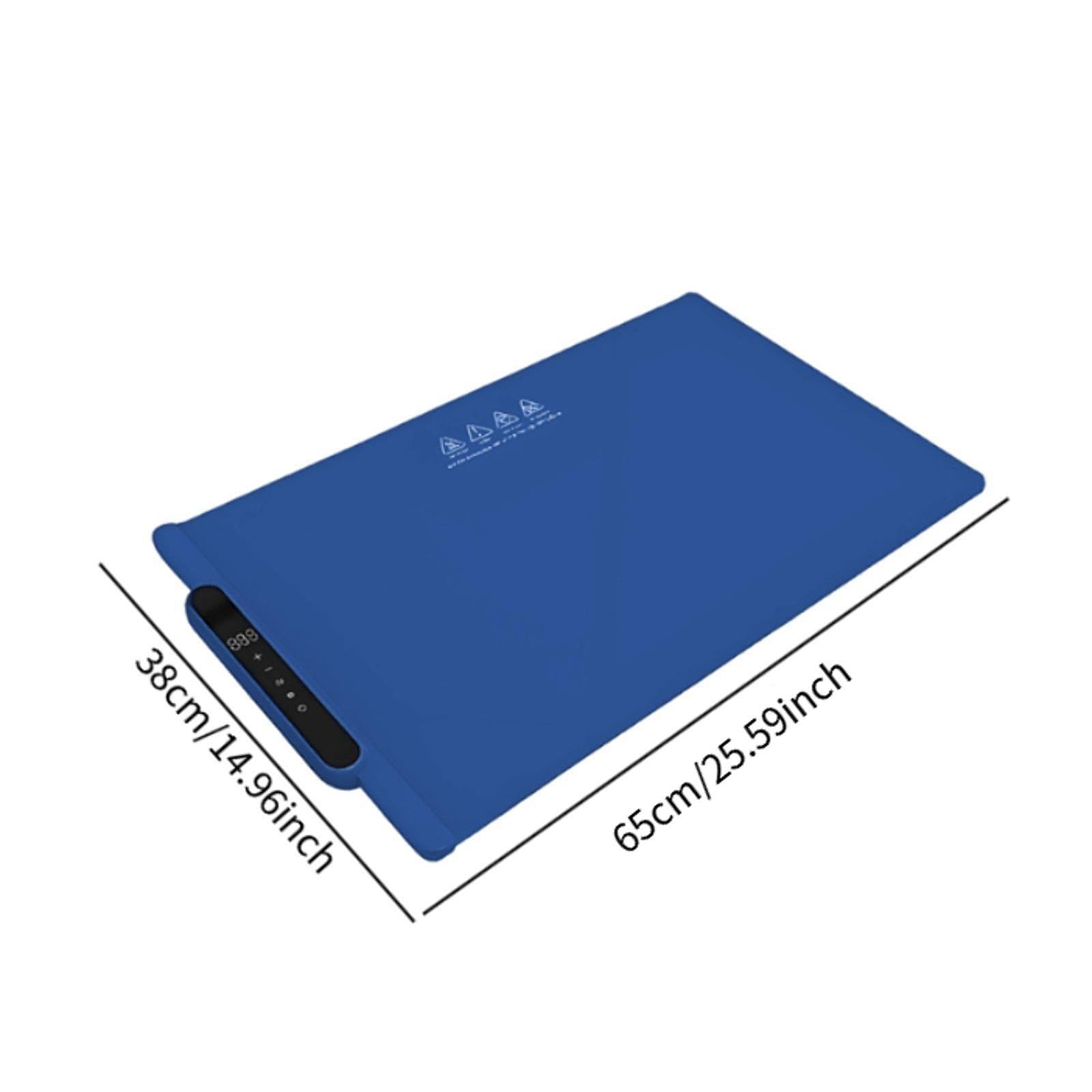 Manta Eléctrica Calefactora con Superficie para Calentar Alimentos, Bandeja Eléctrica Plegable para Buffet, Mantel Calefactor para Camareros, Azul, Individual