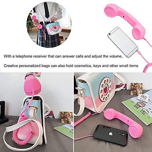 New Women's Shoulder Bag, Creative and Funny Personality Bag, Simulation Phone Messenger Bag, with A Microphone That Can Answer Calls, Can Adjust The Volume Bag, Large-capacity Handbag4