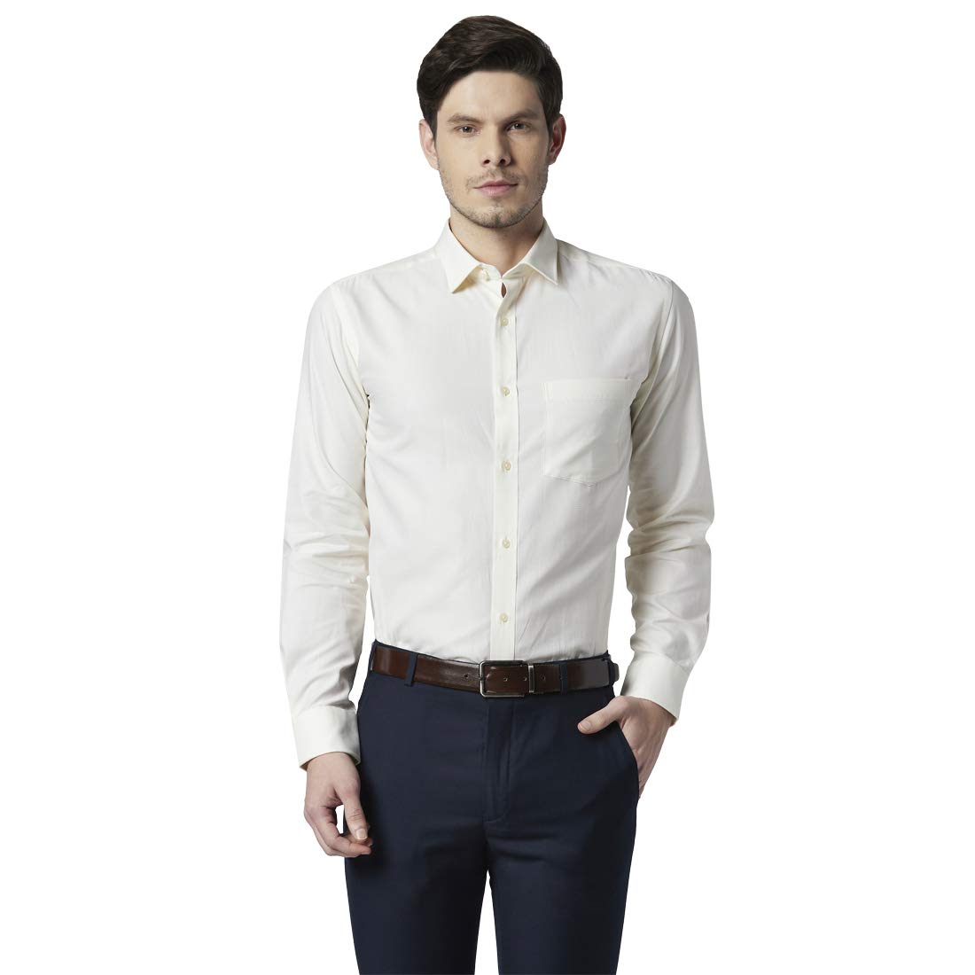 park avenue Men's Solid Cotton Regular Fit Shirt-picture-27