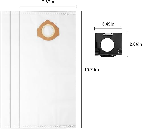 Miniatura 2 de Bolsa de polvo de forro polar 49-90-2016 se adapta a Milwauk-ee 0960-20 y 0970-20 M18 Packout Vacuum (3 piezas)