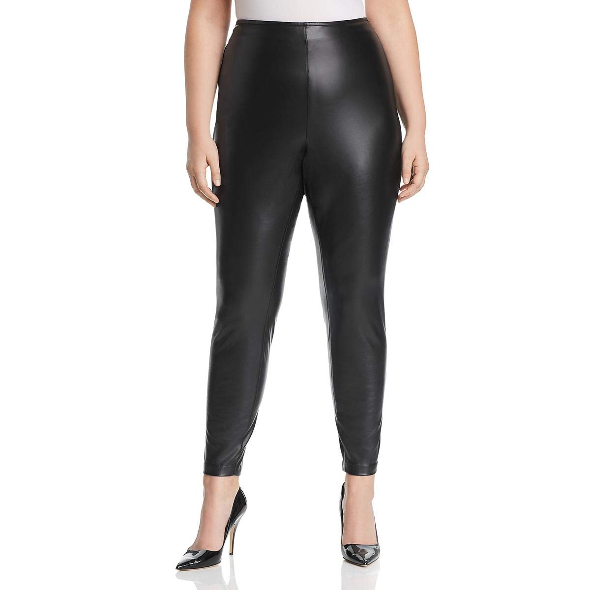Vince Camuto Womens Plus Pleather Pull On Leggings Desertcart