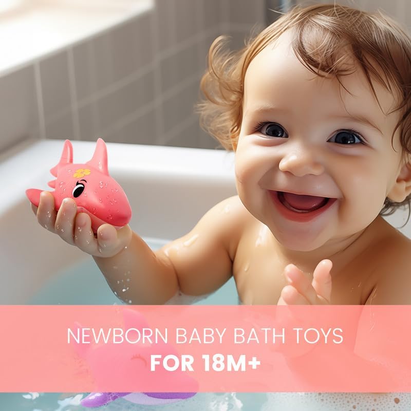 Miniatura 3 de Hely Cancy Juguetes de baño para niños, juguetes para bebés sin agujeros para niños de 1 año, juguetes de piscina de agua para ducha