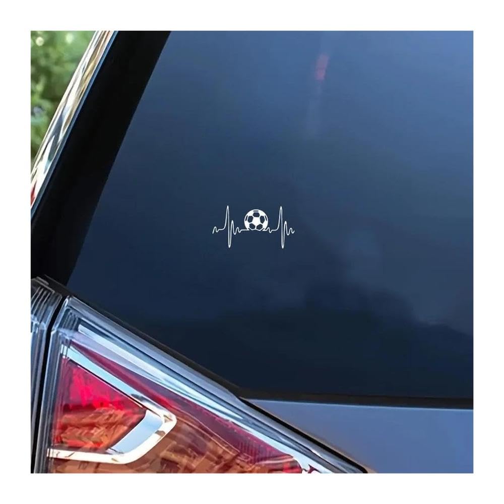 Soccer Ball Heartbeat Vinyl Decal Sticker for Cars Laptops Walls Waterproof