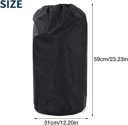 Miniatura 4 de XJKLBYQ Cubierta de tanque de propano impermeable Oxford cilindro de gas cubierta completa con cordones bolsa de poliéster negro
