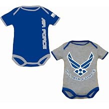 TROOPER 2 Pk Air Force Infant Bodysuit Blu/Gry