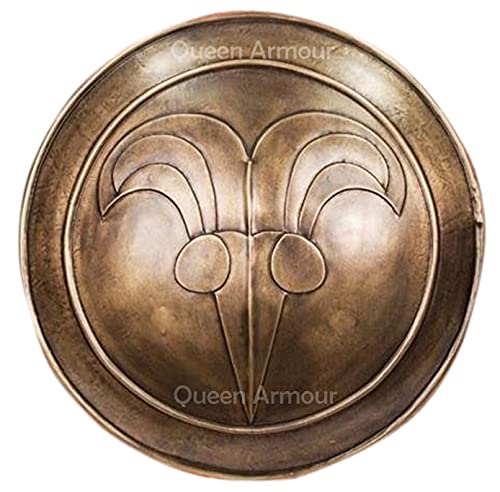Queen Armour 24" Steel Cimmerian Shield with Brass Finish