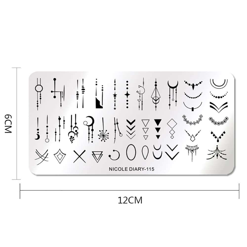 Nicole Diary Stainless Steel Nail Stamping Image Plate Design 115 1