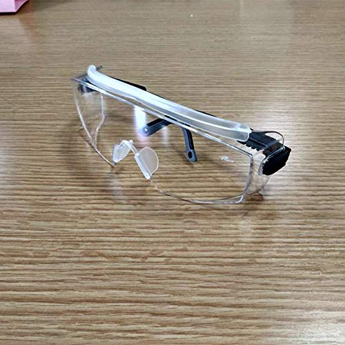 Babimax - Gafas de seguridad de cristal transparente, protección UV a prueba de viento, lente transparente, templo negro resistente a los arañazos, niebla