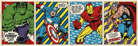 Marvel - Poster de porte - Comics - Heroes + poster