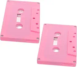 Totority 2 fitas cassete em branco coloridas retrô para música cassetes de áudio vintage para gravação de mensagens e personalização