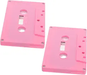 Totority 2 fitas cassete em branco coloridas retrô para música cassetes de áudio vintage para gravação de mensagens e personalização