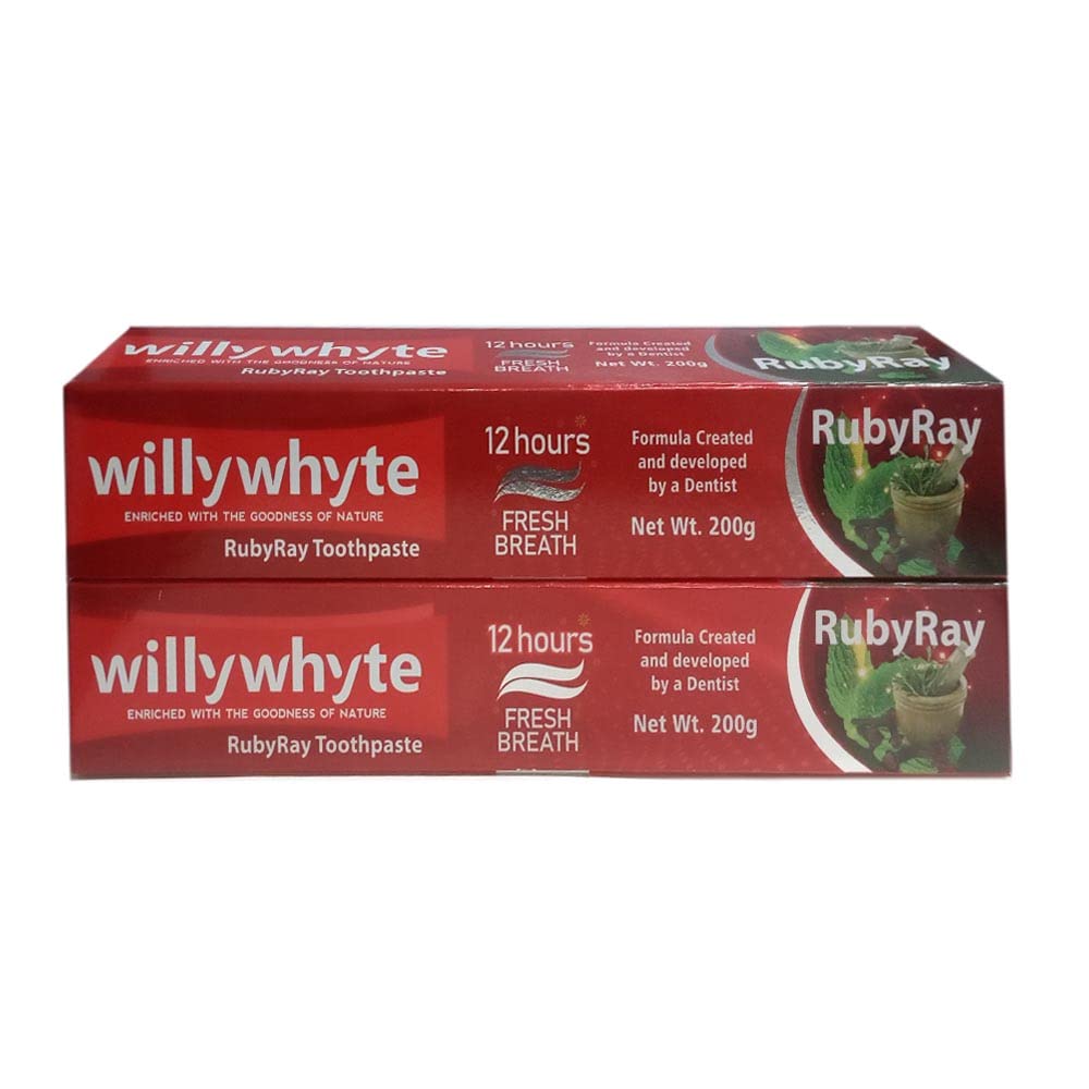 Willywhyte Ruby Ray Plaque Removal Toothpaste Enriched With Goodness Of Nature 400Gm(2X200Gm) (B0BCGN8H8G) Amazon Price History, Amazon Price Tracker
