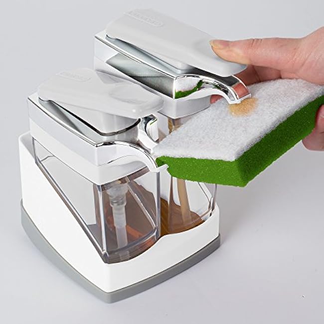 Casabella Sink Sider Duo with Sponge - (White & Chrome Plating)