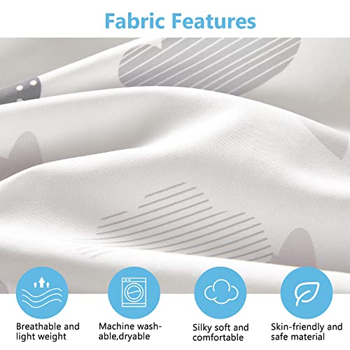 Image of TILLYOU Baby Crib Sheets for Boys Girls, Super Soft Toddler Bed Sheets, 2 Pack Sheets for Standard Crib Mattress 28x52in, Blue Clouds and Stars