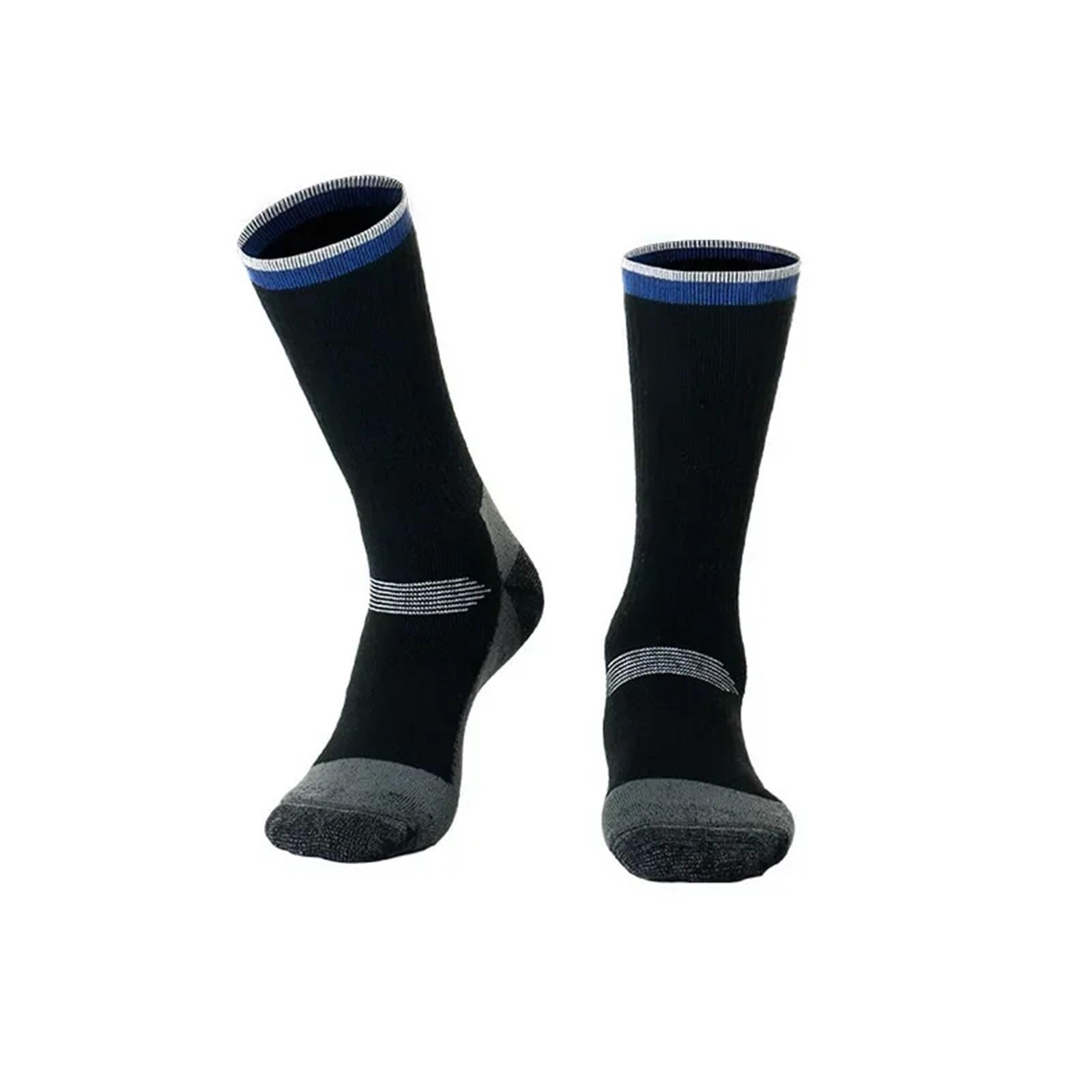 Chaussettes Thermiques, Chaussettes de Ski 2 Paires Chaussettes randonnée Hommes Femmes Hiver Sports Plein air Alpinisme Thermiques(Black,M(3539))
