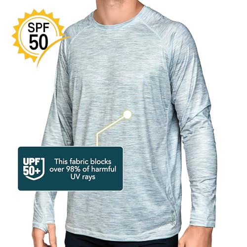 Men's Rash Guard Shirts Swim Shirts UPF 50+ UV Sun Protection Long Sleeve Shirts Lightweight Quick Dry4