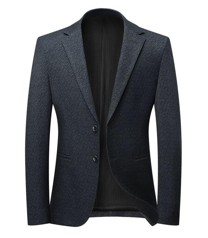 Men's Thickened Warm Casual Fall Comfort Versatile Two Button Notch Lapel Suit Jacket