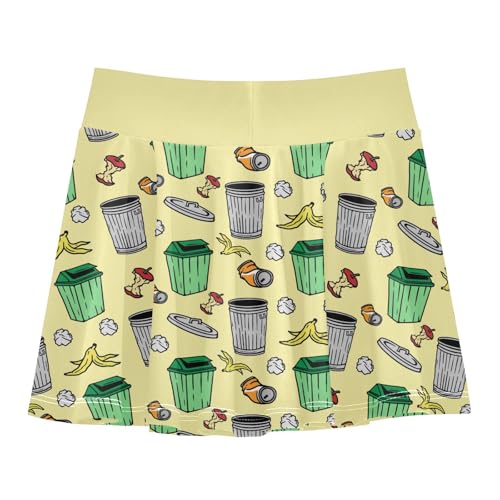 Girls Skorts High Waist Athletic Skirts with Shorts Garbage Bin Stretchy Teens Performance Tennis3