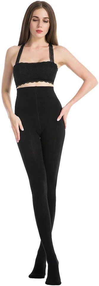 MANZI 2 Pairs 400D Women's Black Thermal Warm Winter Fleece Tights - Image 6