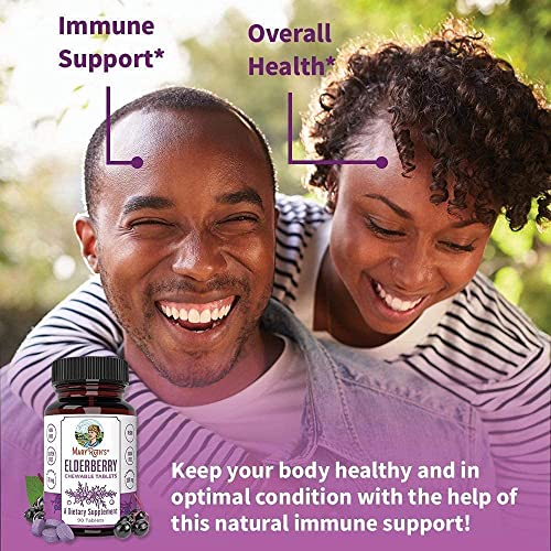 Liquid Ionic Zinc & Elderberry Tablets Immunity Bundle By Maryruth's | Organic Glycerin + Zinc Sulfate, 4Oz | Elderberry + Vitamin C Chewable Tablets, 90Ct | Formulated For Kids & Adults #TOP2