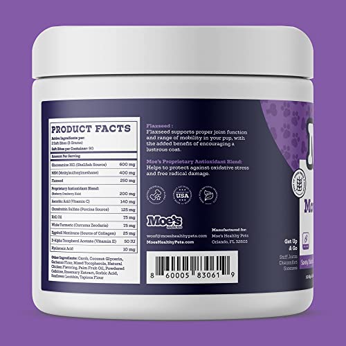 Moe's Glucosamine Dog Joint Supplement + Glucosamine, Chondroitin, Hyaluronic Acid, Vitamin C, E – Bone Health - Joint… - Image 6