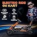 Aosom 12V Electric Go Kart for Kids, Outdoor Ride-On Toy with Forward Backward Drive & Adjustable Speed, Gift for Child 3-8 Years Old, Orange