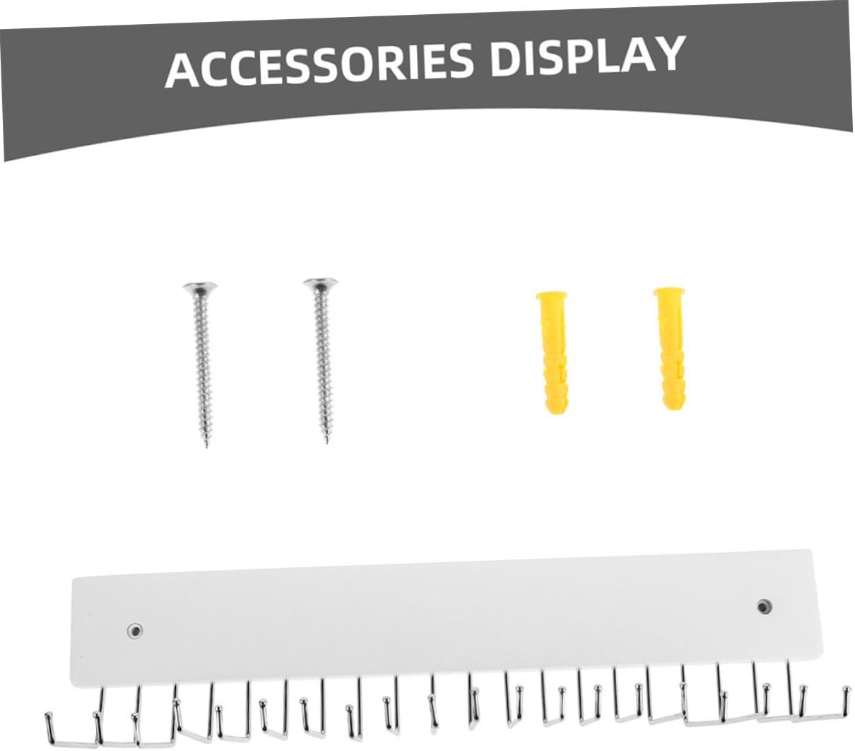 Amosfun 2pcs Wall Mount Tie Belt Hanger Rack Rotating Storage Space-Saving Iron Material Elegant Design