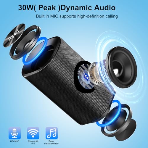 Image of Portable Bluetooth Speaker, 30W Loud Stereo Sound,IPX7 Waterproof,Wireless | Big Sound and Deep Bass,TWS Pairing,Outdoor Speaker Travel,Camping,Pool,School Supplies,Birthday Gifts for Men Women