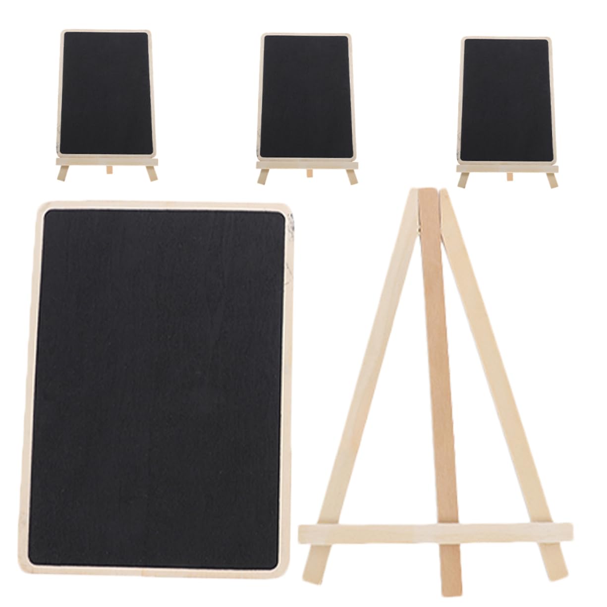 DECHOUS 4 Set Lavagna Pennarello in Gesso Asse Cartello Da Tavolo Lavagne Tavolo Da Disegno A Led Tavole Quaderno Delle Riunioni Tabellone Scrivania Bacheca Bosso Black 4 Pezzi * 4