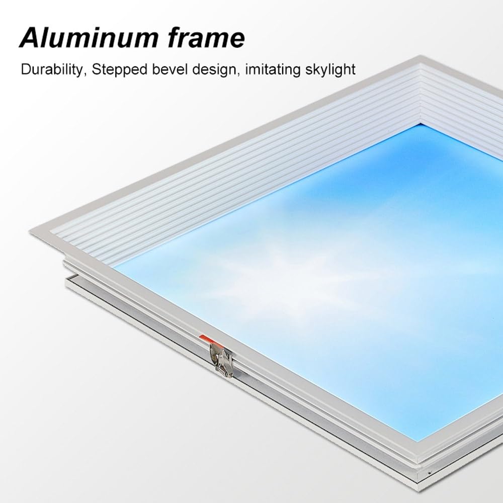 Lampa sufitowa Blue Skylight z możliwością przyciemniania, rytm biologiczny symuluje napromieniowanie światłem słonecznym, 3000–6000 K, lampa montowana blisko sufitu do piwnicy, salonu i przedpokoju