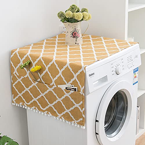 Bestenrose Cubierta antipolvo para nevera, multiusos, antiaceite, para lavadora, con bolsillos laterales, accesorios de cocina, suministros de...