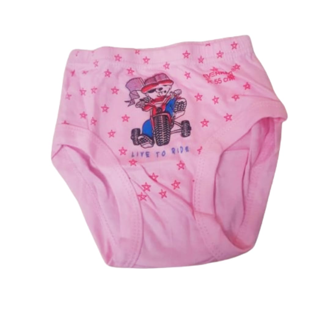 Everking Kids Soft Cotton Panties/Briefs Innerwear Combo/Unisex Multicolour Boys and Girls Drawer(Pack of 12) 4